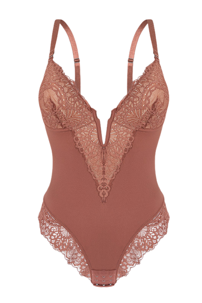 Deep-V Neck Bodysuit